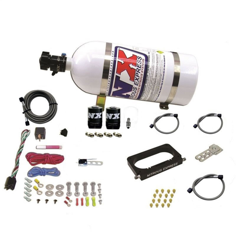 Nitrous Express 20950-10 | 96-04 Ford Mustang Cobra/Mach 1 4 Valve Nitrous Kit (50-300HP) w/10lb Bottle; 1996-2004