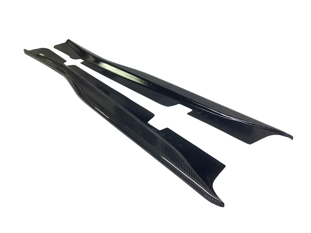 JPM Carbon CHV-C7-3 | 2014-19 Corvette C7 Stingray Z06 Style Carbon Fiber Side Skirts Extension Rocker; 2014-2019