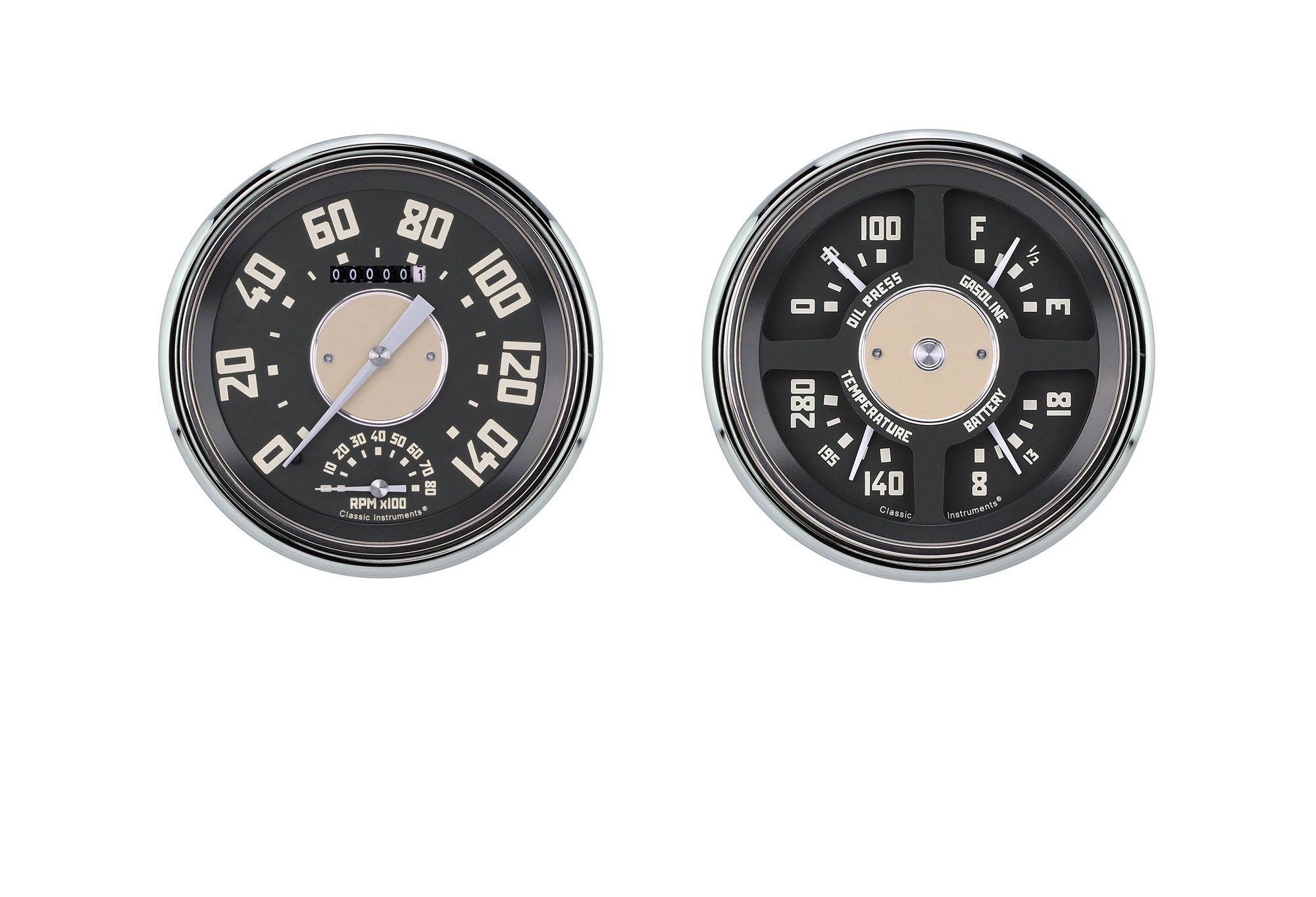 Classic Instruments ct47oe62 | CLASSIC INSTRUMENTS 47-53 Chevy Truck Quad Gauge w/Tach