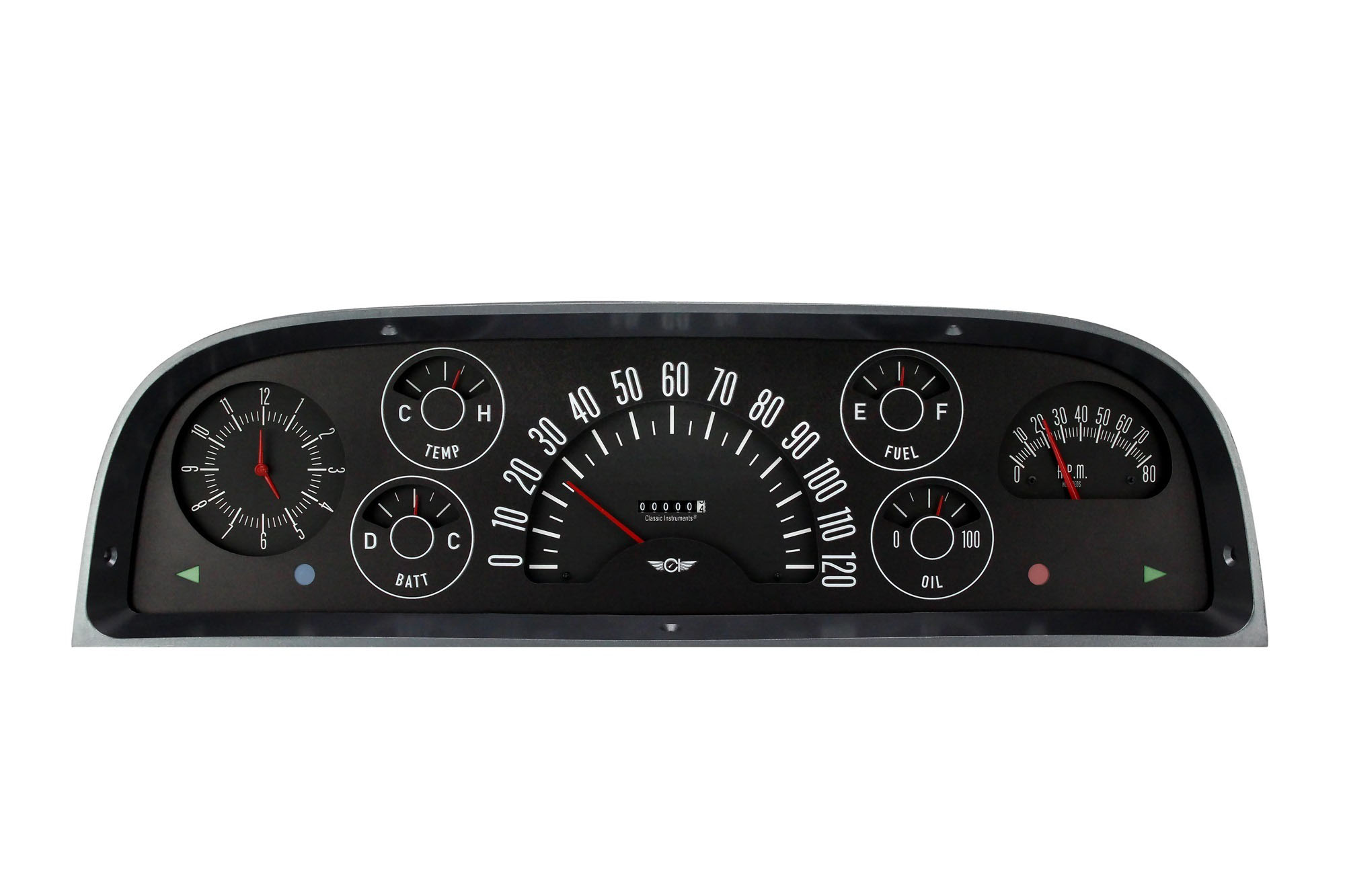 Classic Instruments ct60b | CLASSIC INSTRUMENTS 60-63 Chevy Truck Gauge Set Black; 1960-1963