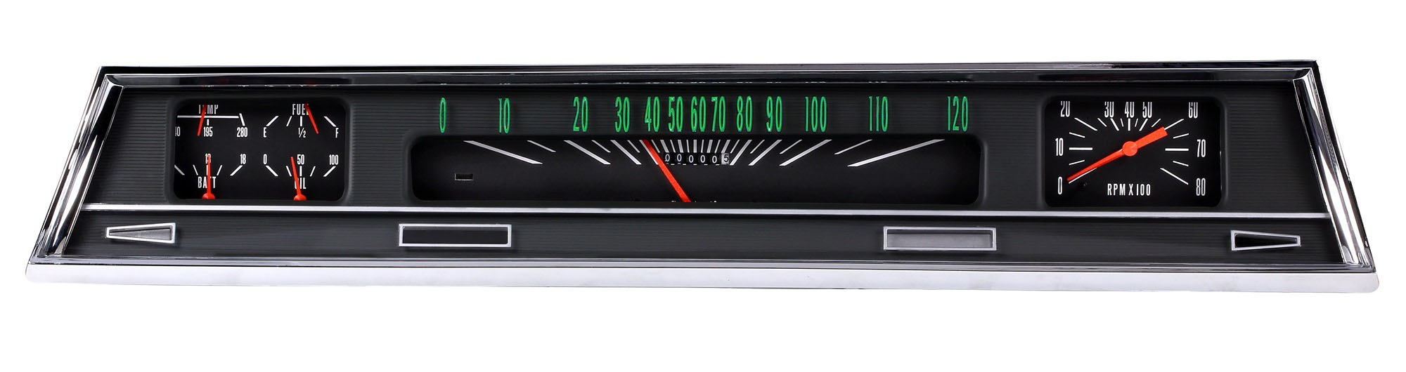 Classic Instruments cv66b | CLASSIC INSTRUMENTS 66-67 Chevelle Gauges Black; 1966-1967