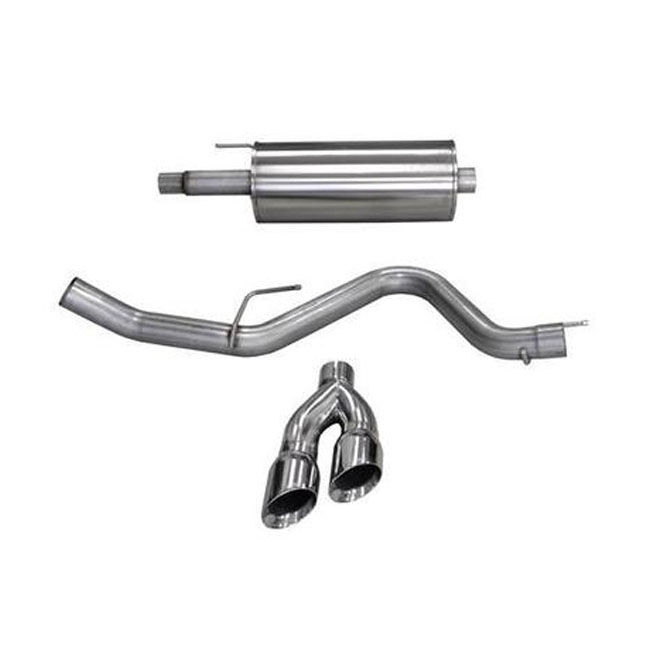 CORSA Performance 14837 | Corsa Ford F150 5.0L Cat-back System Single Side Exit with Twin 4.0 inch Polished Tips - Sport; 2015-2020