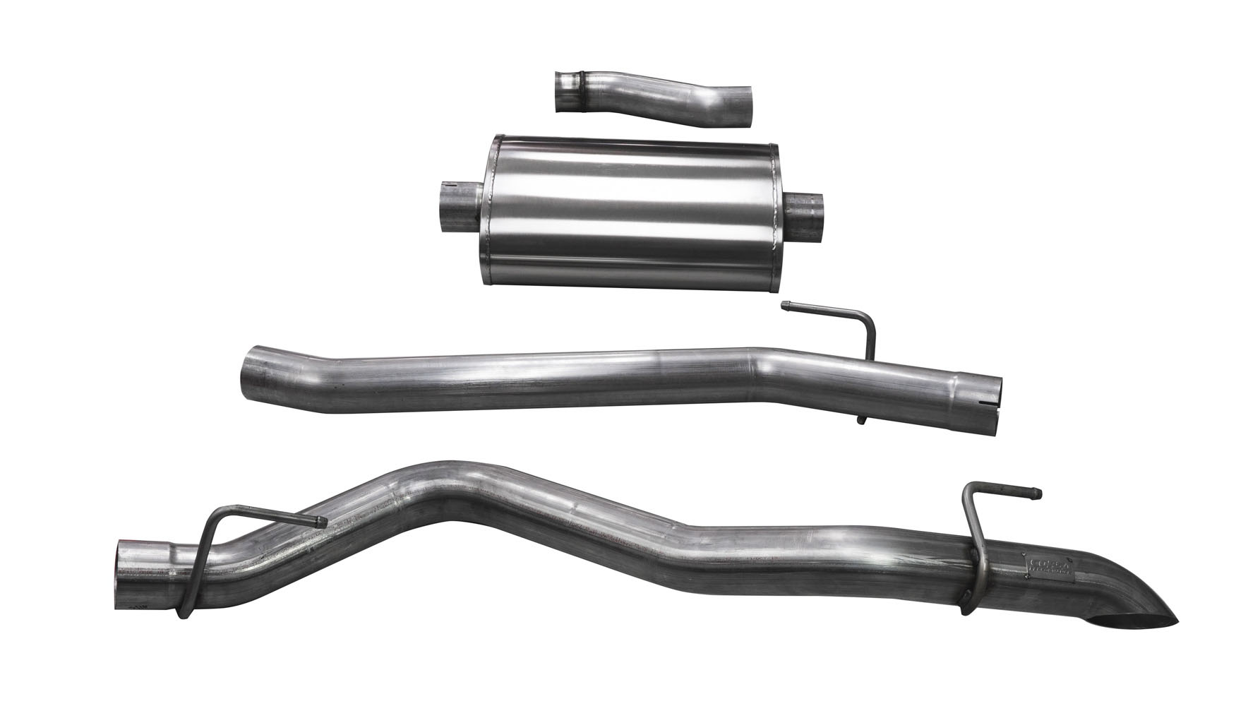 CORSA Performance 21061 | Corsa Jeep Gladiator JT S-Type Cat-Back Exhaust System with Turn Down Tip; 2020-2024