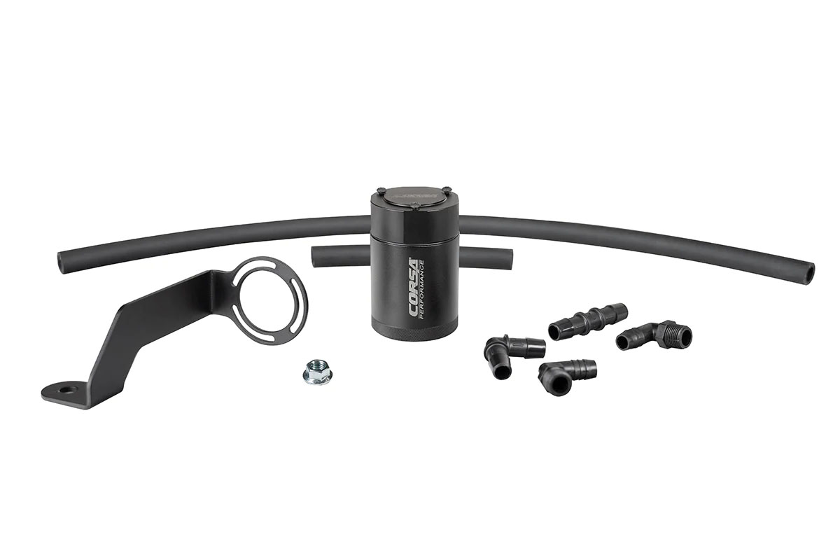 CORSA Performance cc0013 | Corsa Performance Aluminum Oil Catch Can w/ Bracket - HEMI 6.4L; 2011-2014