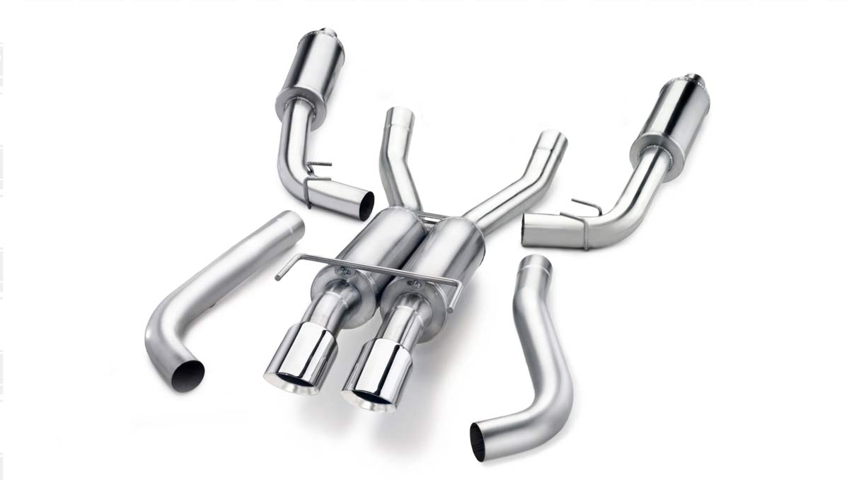 CORSA Performance 14119 | Corsa Exhaust System for Viper RT/10 & GTS Dual Rear Exit 3.0 (3.0 Inlet extension for Hi-flow cats.); 1996-2002