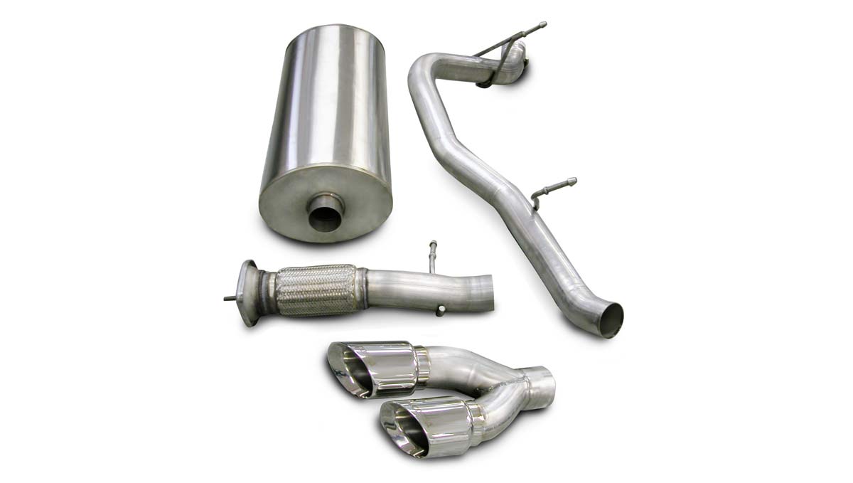 CORSA Performance 14202 | Corsa Exhaust System for GMC Yukon Denali, Escalade 6.2L Sport- Single Side Exit w/Twin 4.0 Pro-Series Tip; 2007-2010