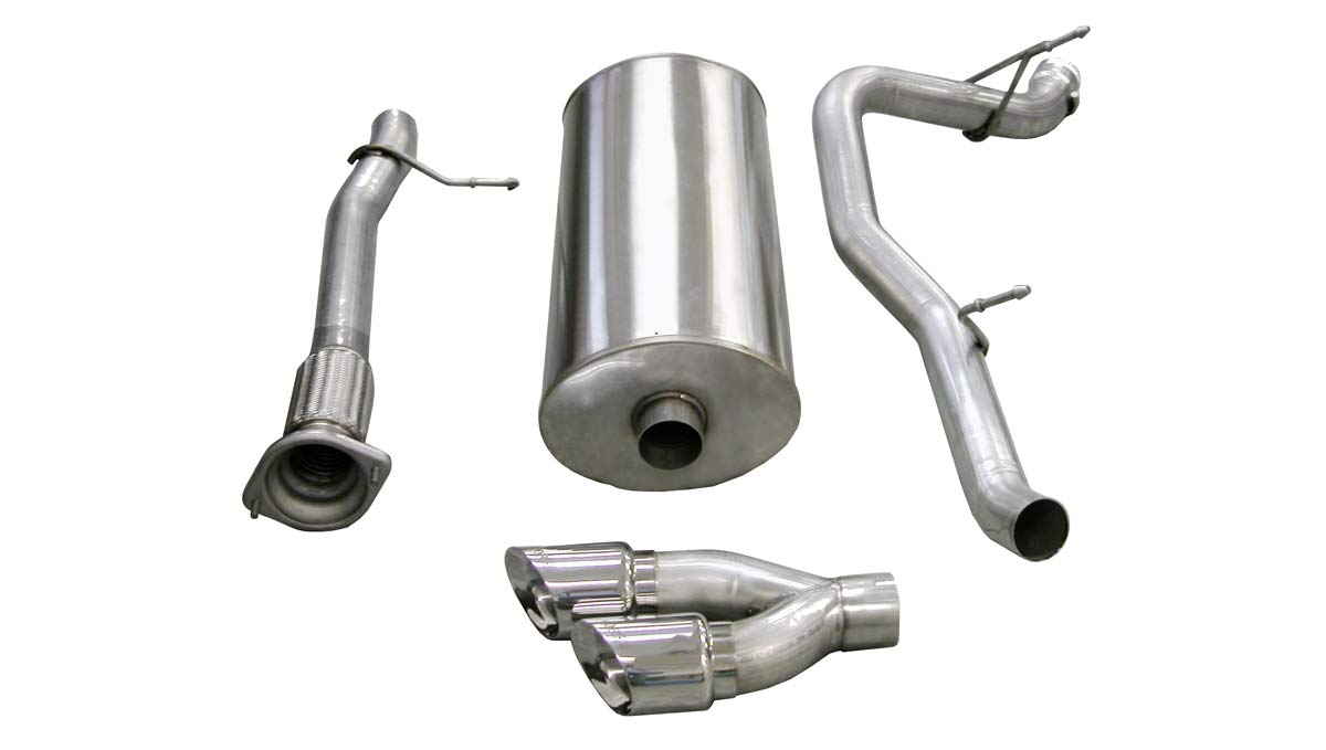 CORSA Performance 14298 | Corsa Exhaust System for Escalade EXT/ ESV 6.2L Sport- Single Side Exit w/Twin 4.0 Pro-Series Tip; 2007-2010