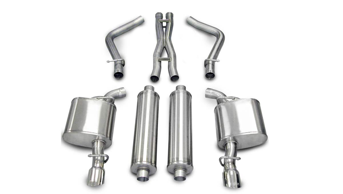 CORSA Performance 14439 | Corsa 300C / Magnum / Charger 5.7L HEMI Dual Exit w / 3.5 Pro-Series Tips - Xtreme; 2005-2010