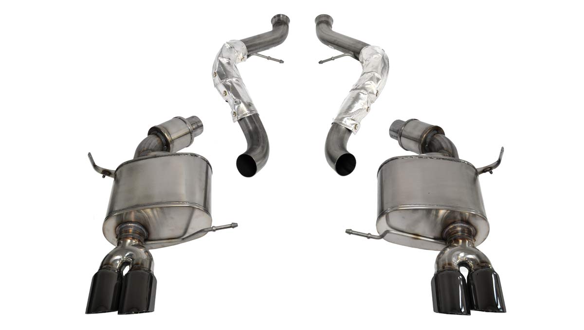 CORSA Performance 14568BLK | CORSA BMW M3 Cat-Back Exhaust E93 Convertible Sport - 2.5 Inch Dual Rear Exit with Twin 3.0" Black Pro-Series Tips; 2008-2012