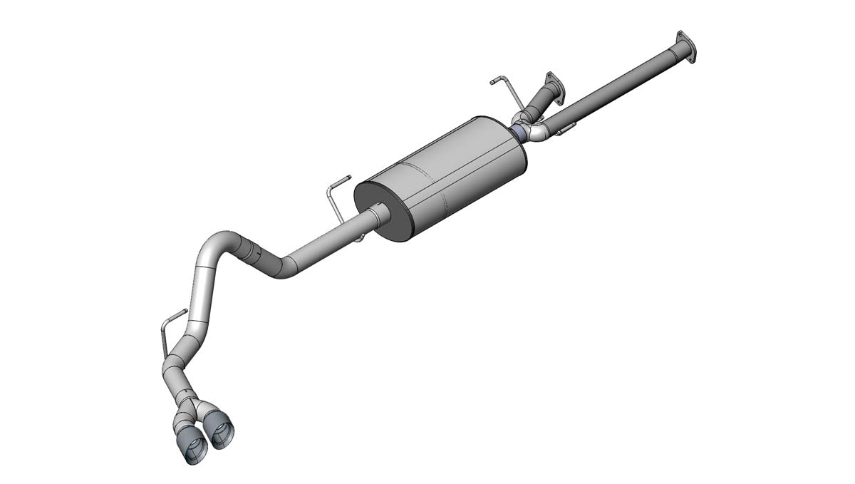 CORSA Performance 14577 | Corsa Exhaust Tundra 5.7L DbCab & CrewMax SPORT Single Side exit Twin Pro-Series 4.0 Tips; 2007-2008