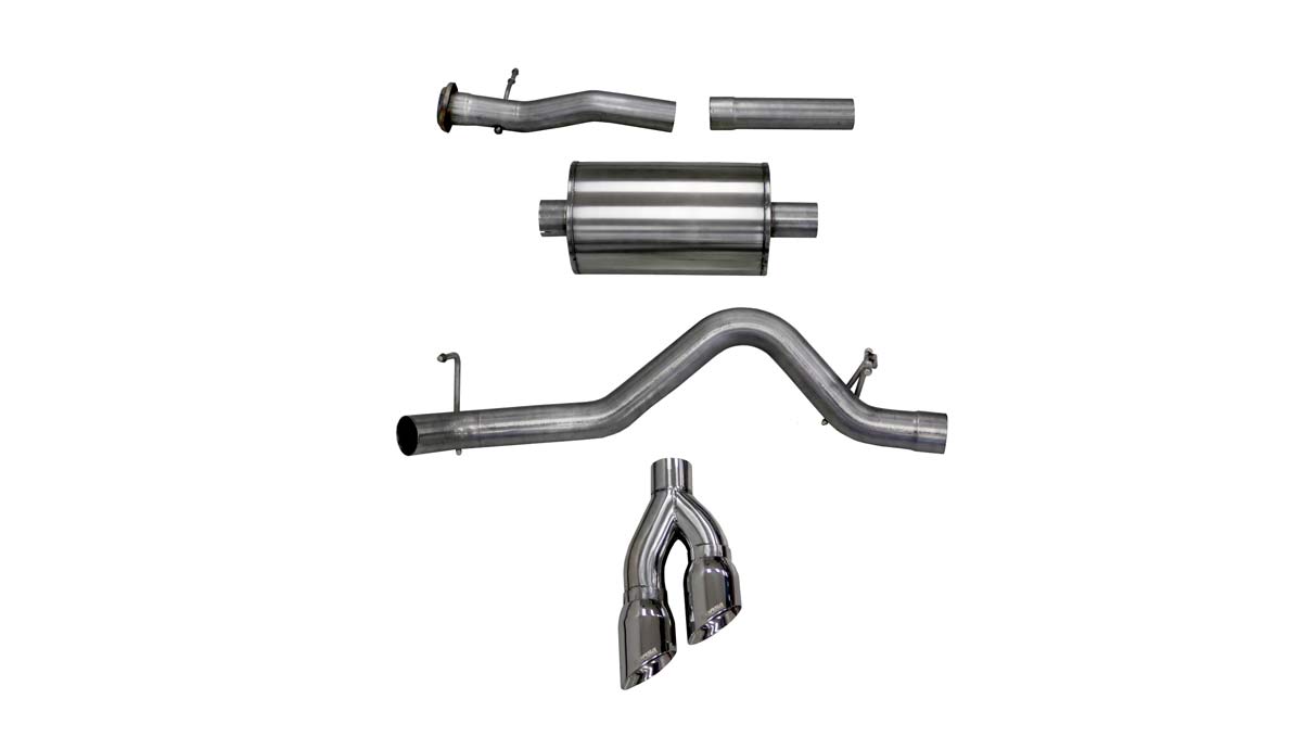 CORSA Performance 14744 | Corsa Exhaust Canyon 3.6L Sport 3" Cat-Back Single Side Exit; Twin 4.0" Polished Tips; 2015-2016