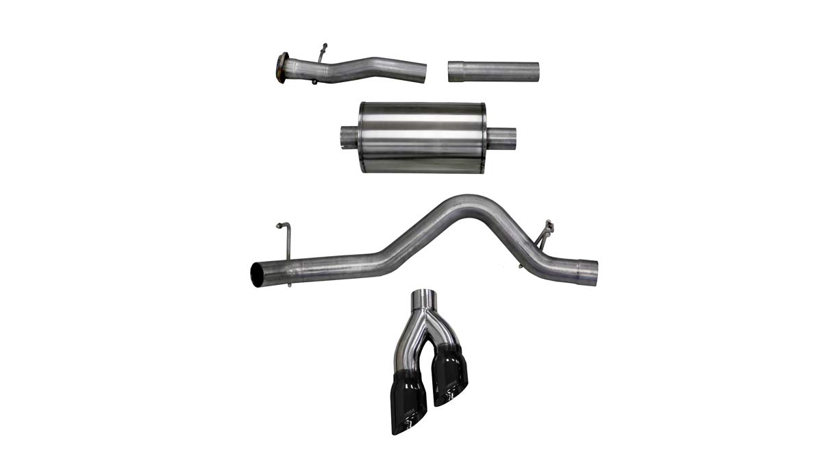 CORSA Performance 14744BLK | Corsa Exhaust Colorado 3.6L Sport 3" Cat-Back Single Side Exit; Twin 4.0" Black Tips; 2015-2016