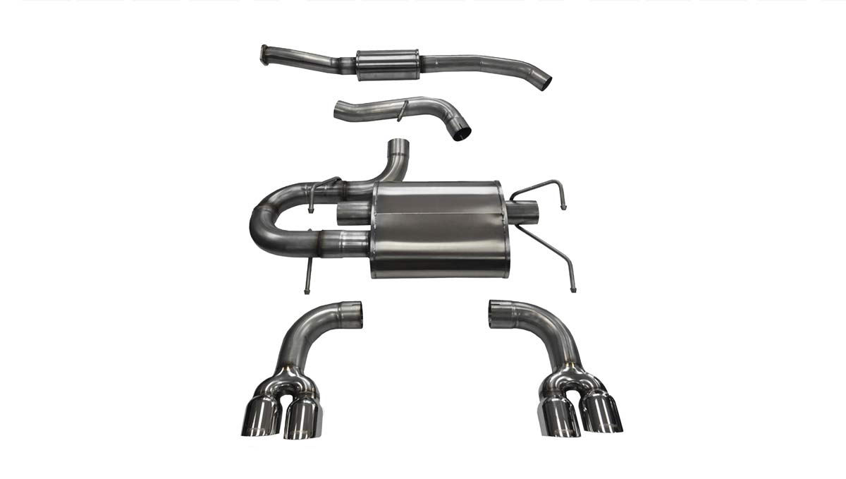 CORSA Performance 14862 | CORSA Subaru Impreza Cat-Back Exhaust STI Hatchback 2.5L Turbo Sport - 3 Inch Dual Rear Exit with Twin 3.5 Inch Polished Pro-Series Tips; 2008-2014