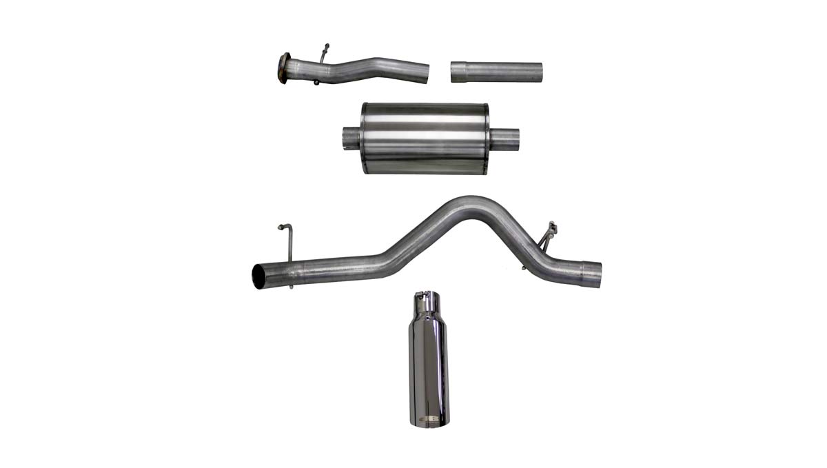 CORSA Performance 24744 | Corsa Exhaust Canyon 3.6L Sport 3" Cat-Back dB Series Single Side Exit; Single 4" Polished Tip; 2015-2016