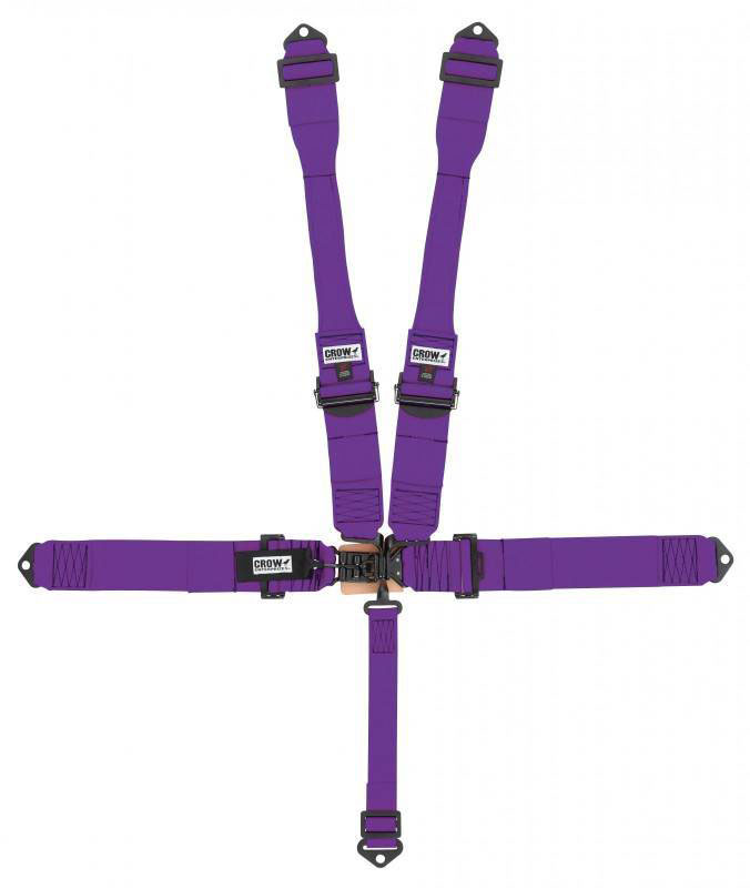 Crow Safety Gear 11005prb | CROW SAFETY GEAR 5-Way L&L 52in Lap Belt- Indiv DB Harness B/I Bl