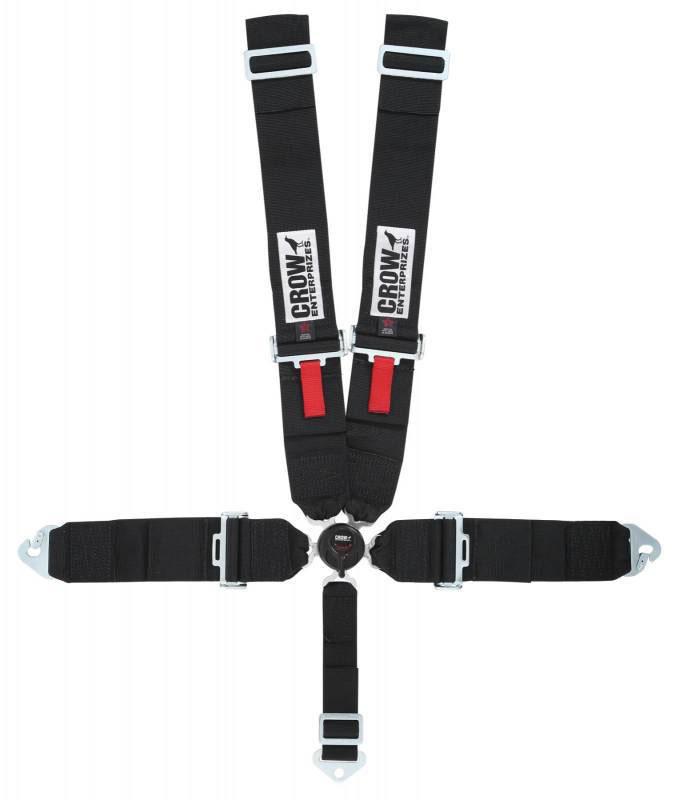 Crow Safety Gear 11144 | CROW SAFETY GEAR Kam Lock Lap Belt 5-Way Black Floor Mount