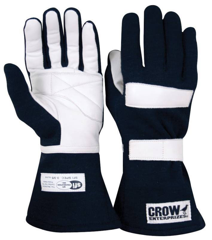 Crow Safety Gear 11674 | CROW SAFETY GEAR Junior Driving Gloves Black Medium SFI-3.3/5