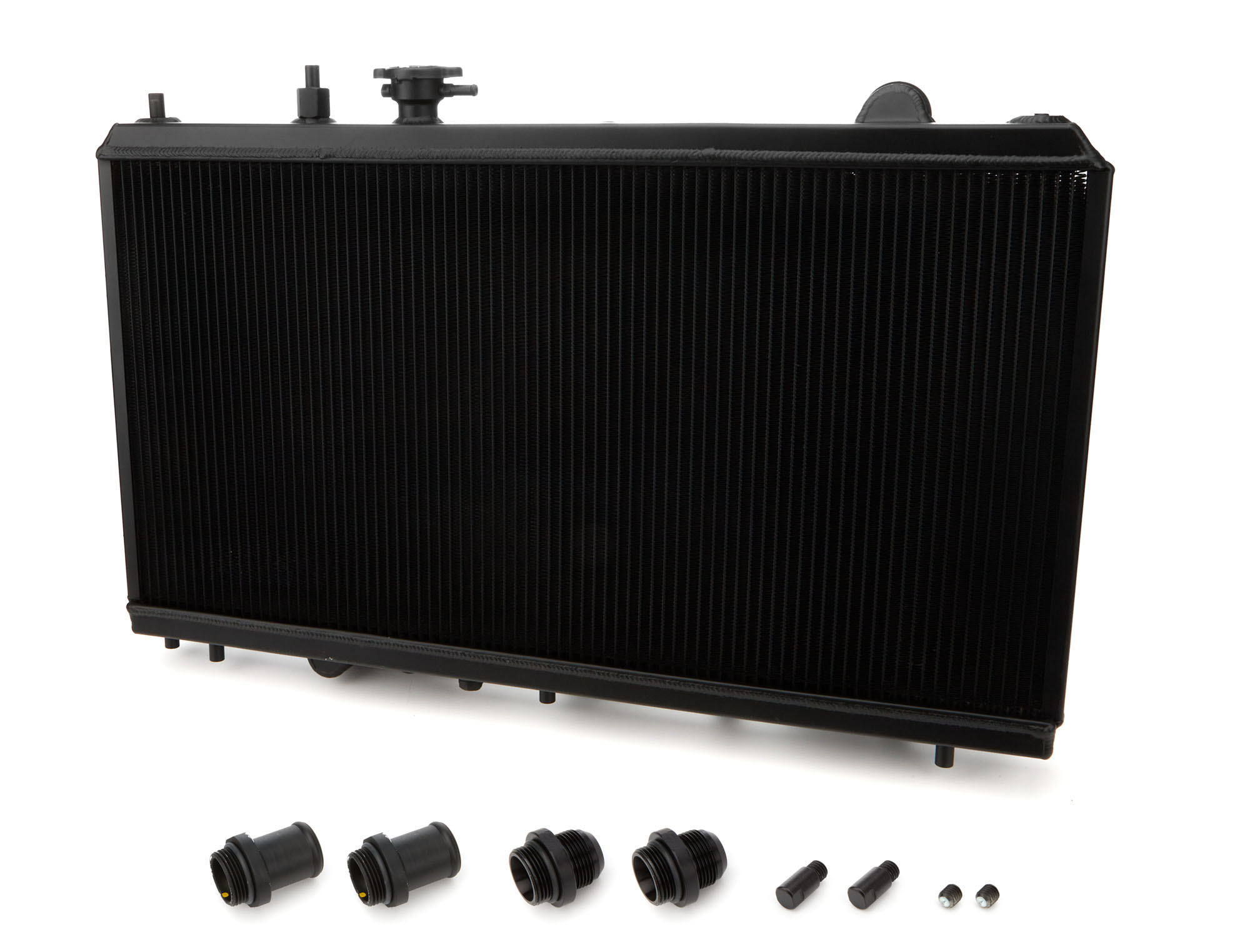 CSF 2850kb | Radiator 92-00 Honda Civic w/ K-Swap Black; 1992-2000