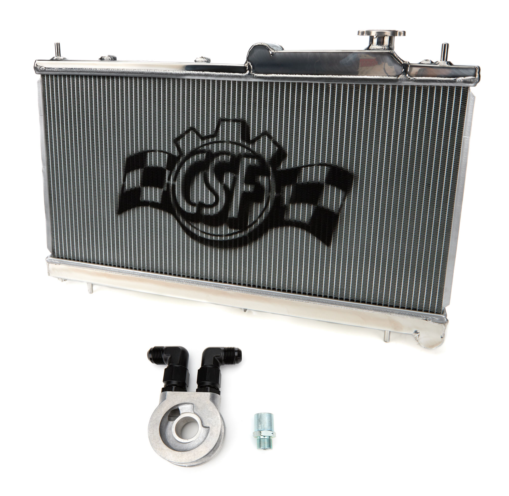 CSF 7042O | 08-15 Subaru WRX/STI 2-Row Radiator w/Built-In Oil Cooler; 2008-2015