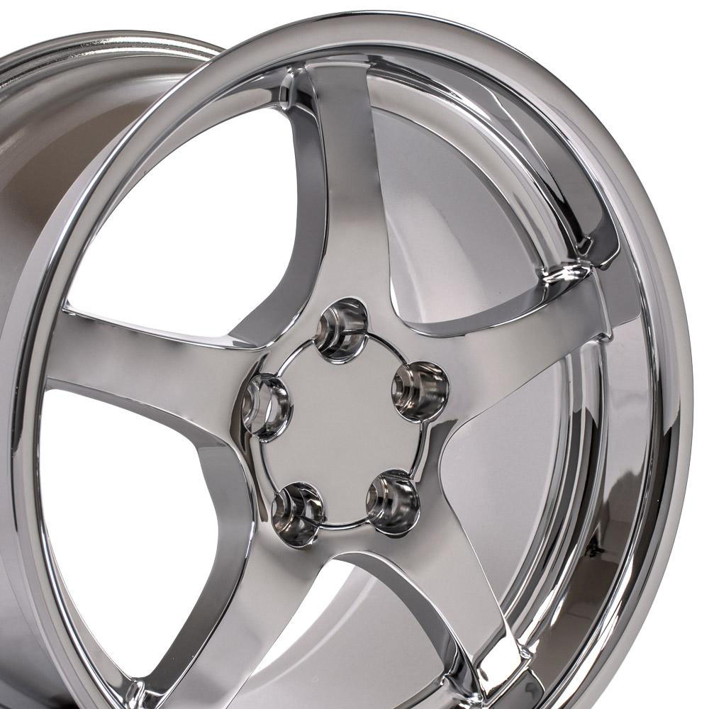 OE Wheels cv05-d18105-5475-56c | 18 Replica Wheel CV05 C5 Rim 18x10.5 Deep Dish Chrome Wheel Chevrolet Corvette (rear only) 1988-2004; 1988-2004