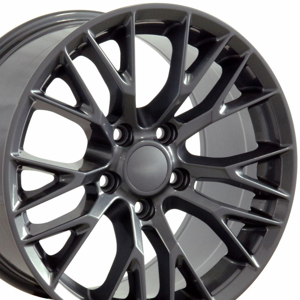 OE Wheels cv22-18105-5475-56g | 18 Replica Wheel CV22 C7 Z06 Rim 18x10.5 Gunmetal Wheel Chevrolet Corvette (rear only) 1988-2004; 1988-2004