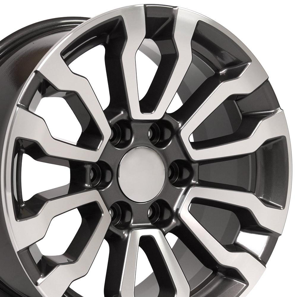 OE Wheels cv35-18085-6550-24mg | 18 Replica Wheel CV35 GMC Sierra 1500 Gunmetal Machined 18x8.5 GMC Yukon 1992-2022; 1992-2022