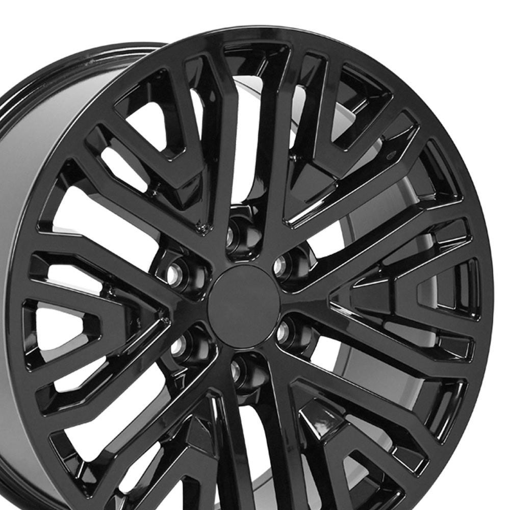 OE Wheels cv37-20090-6550-28b | 20 Replica Wheel CV37 Sierra 1500 Black 20x9 GMC Yukon 1992-2022; 1992-2022