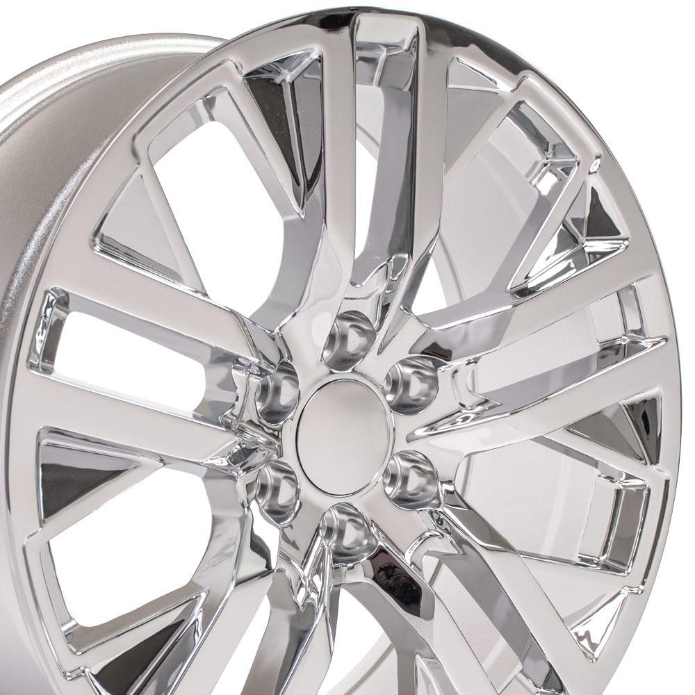 OE Wheels cv38-22090-6550-28c | 22 Replica Wheel CV38 GMC Sierra Rim 22x9 Chrome Wheel GMC Yukon 1992-2022; 1992-2022