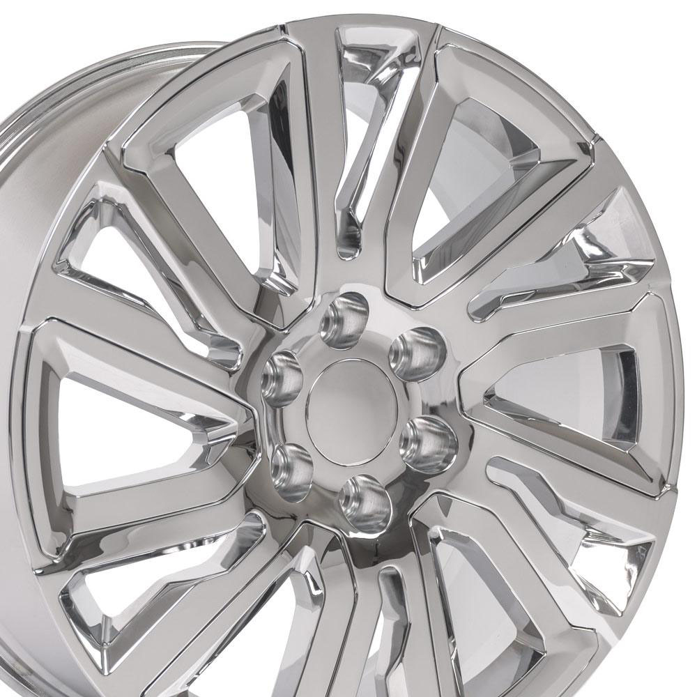 OE Wheels cv39-22090-6550-28c-ic | 22 Replica Wheel CV39 GMC Sierra Rim 22x9 Chrome Wheel Chevrolet Suburban 1500 1988-2022; 1988-2022