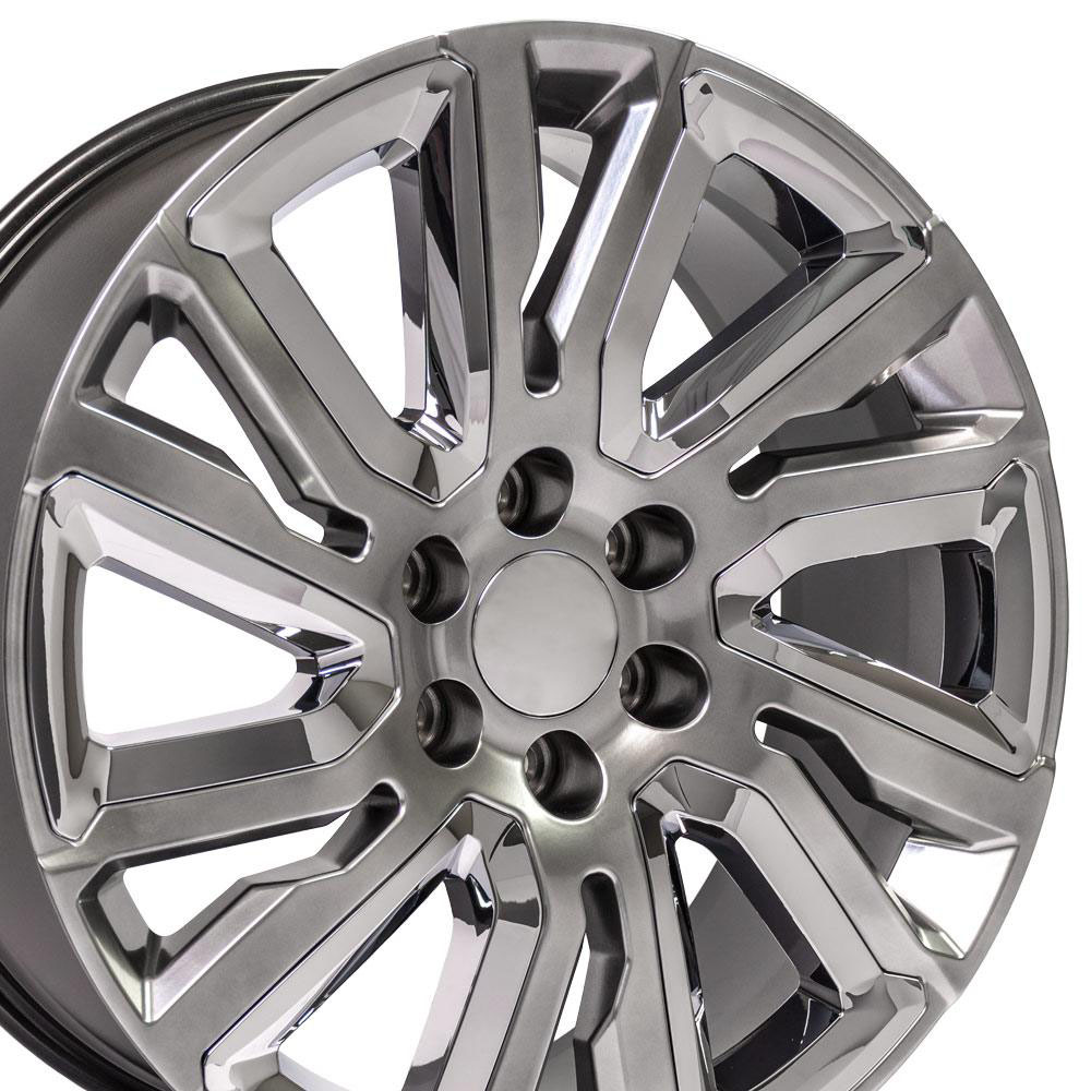 OE Wheels cv39-22090-6550-28hb-ic | 22 Replica Wheel CV39 GMC Sierra Rim 22x9 Hyper Wheel Chevrolet Suburban 1500 1988-2022; 1988-2022