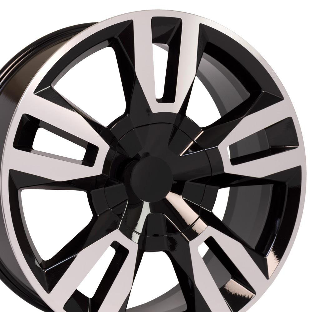 OE Wheels cv40-22090-6550-24mb | 22 Replica Wheel CV40 Tahoe Rim 22x9 Black Machd Wheel Chevrolet C2500 1988-2000; 1988-2000