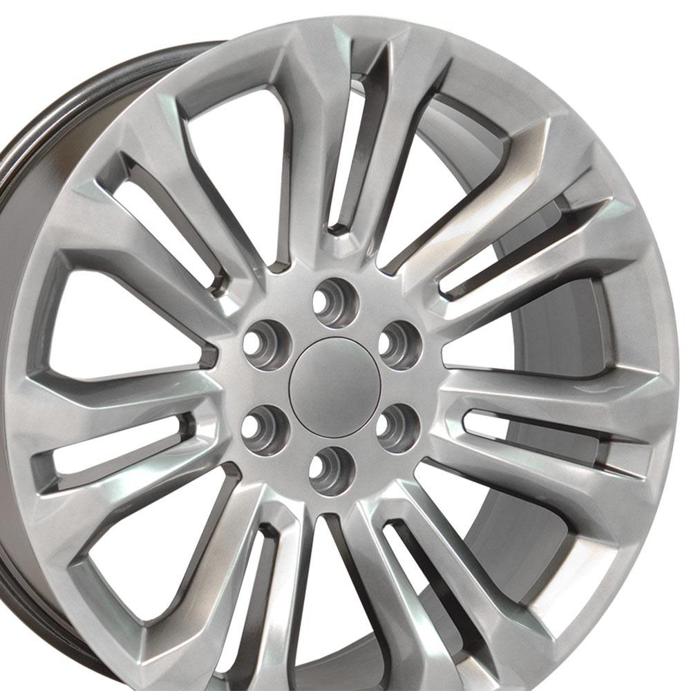 OE Wheels cv43-22090-6550-24hb | 22 Replica Wheel CV43 Silverado Rim 22x9 Hyper Wheel Cadillac Escalade 1999-2020; 1999-2020