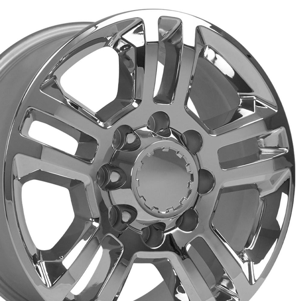 OE Wheels cv47b-20085-8180-44c | 20 Replica Wheel CV47B Fits Chevrolet Silverado 2500 3500 HD Chrome 20x8.5 GMC Sierra 2500 HD 2011-2022; 2022-2022