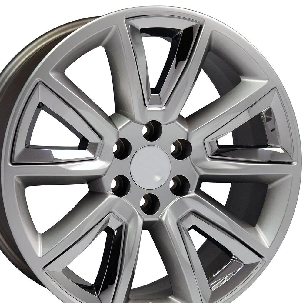 OE Wheels cv73-20085-6550-24hb-ic | 20 Replica Wheel CV73 Tahoe Rim 20x8.5 Hyper Wheel Chevrolet Suburban 1500 1988-2022; 1988-2022