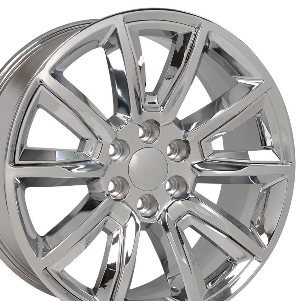 OE Wheels cv73b-22090-6550-24c-ic | 22 Replica Wheel CV73B Tahoe Rim 22x9 Chrome Wheel Chevrolet Suburban 1500 1988-2020; 1988-2020