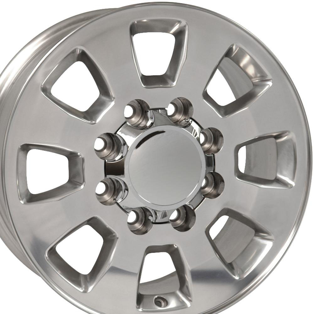 OE Wheels cv75b-18080-8180-44p | 18 Replica Wheel CV75B GMC Sierra - CV75B Polished 18x8 GMC Sierra 3500 HD 2011-2022; 2011-2022