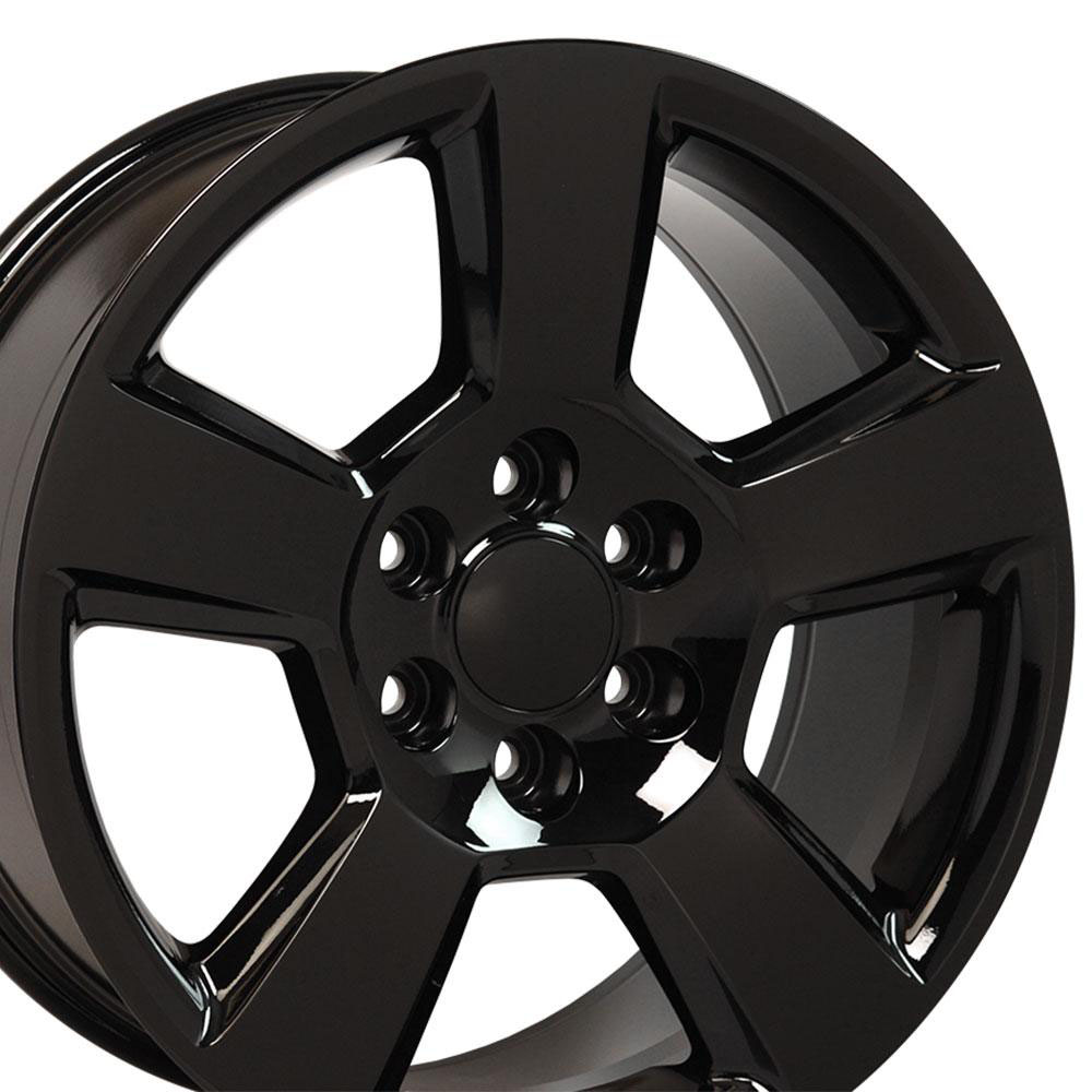 OE Wheels cv76-20090-6550-27b | 20 Replica Wheel CV76 Tahoe Rim 20x9 Black Wheel Chevrolet Suburban 1500 1988-2022; 1988-2022