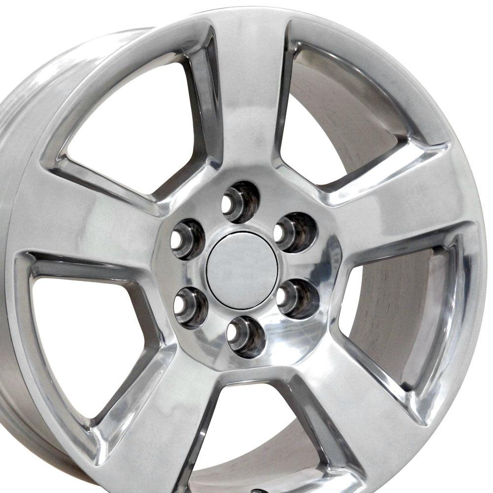 OE Wheels cv76-20090-6550-27p | 20 Replica Wheel CV76 Tahoe Rim 20x9 Polished Wheel Chevrolet Suburban 1500 1988-2022; 1988-2022