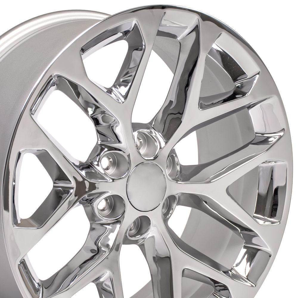 OE Wheels cv98-22090-6550-24c-i | 22 Replica Wheel CV98 Silverado Rim 22x9 Chrome Wheel GMC Sierra 1500 1999-2018; 1999-2018