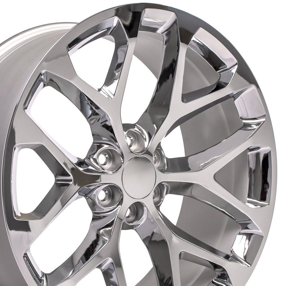 OE Wheels cv98-24100-6550-24c-i | 24 Replica Wheel CV98 Silverado Rim 24x10 Chrome Wheel Cadillac Escalade 1999-2020; 1999-2020