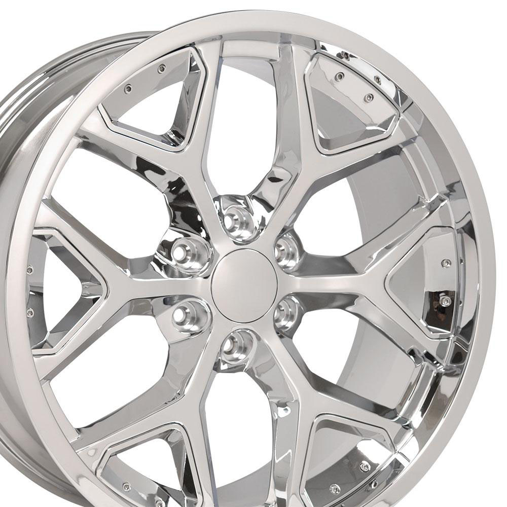 OE Wheels cv98-d22095-6550-24c-ic | 22 Replica Wheel CV98 Silverado Rim 22x9.5 Chrome Wheel GMC Yukon 1992-2020; 1992-2020