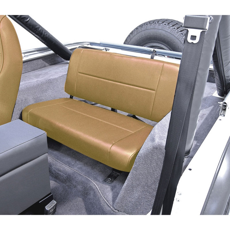 Rugged Ridge 13461.04 | Fixed Rear Seat Tan 55-95 Jeep CJ / Jeep Wrangler; 1955-1995