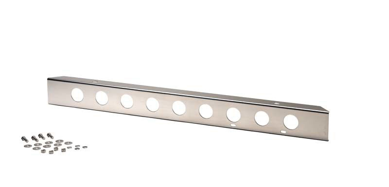 Kentrol 30428 | 45-86 Jeep CJ 42 Inch Front Bumper with holes - Polished Silver; 1955-1986