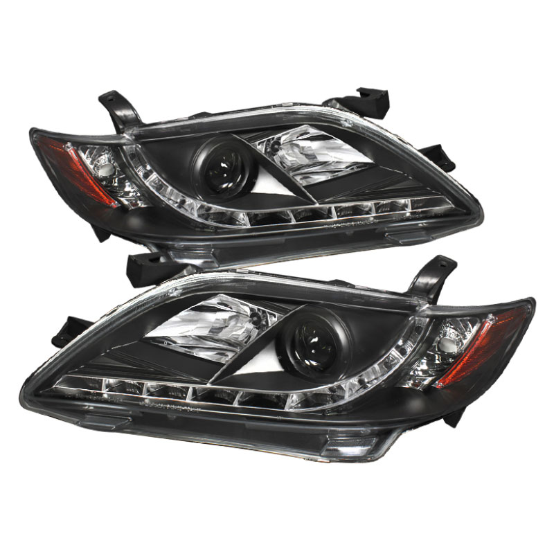 SPYDER 5039422 | Spyder Toyota Camry DRL LED Projector Headlights - Black - (PRO-YD-TCAM07-DRL-BK); 2007-2009