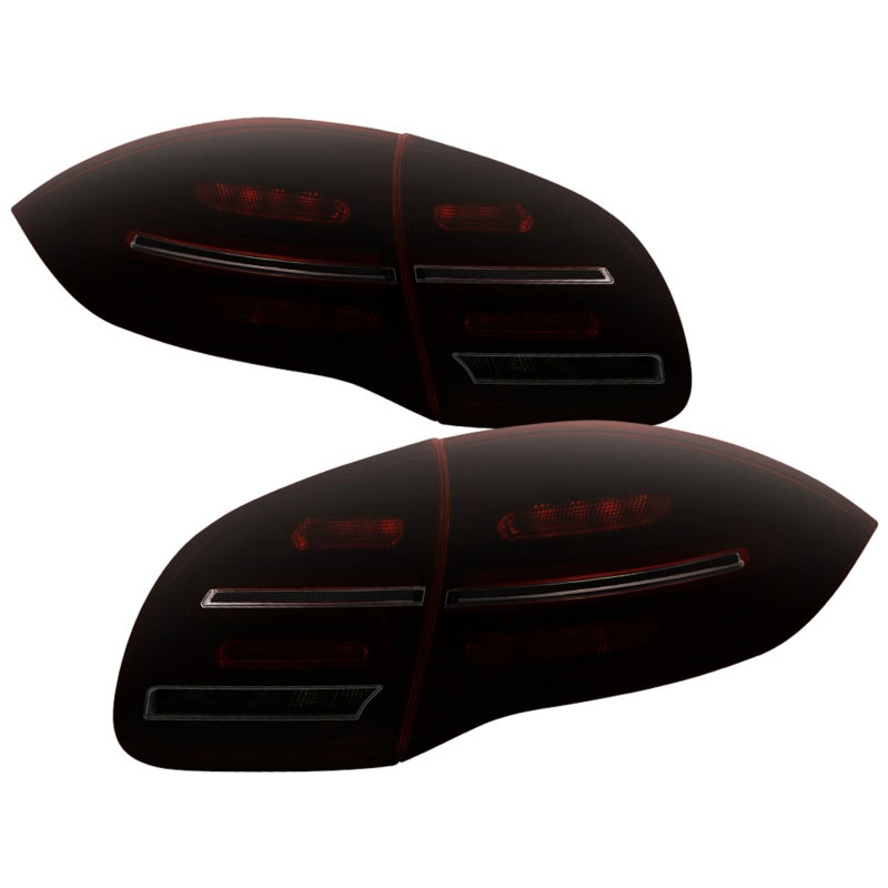 SPYDER 5086907 | Spyder Porsche Cayenne 958 11-14 LED Tail Lights - Sequential Signal - Red Smoke; 2011-2014