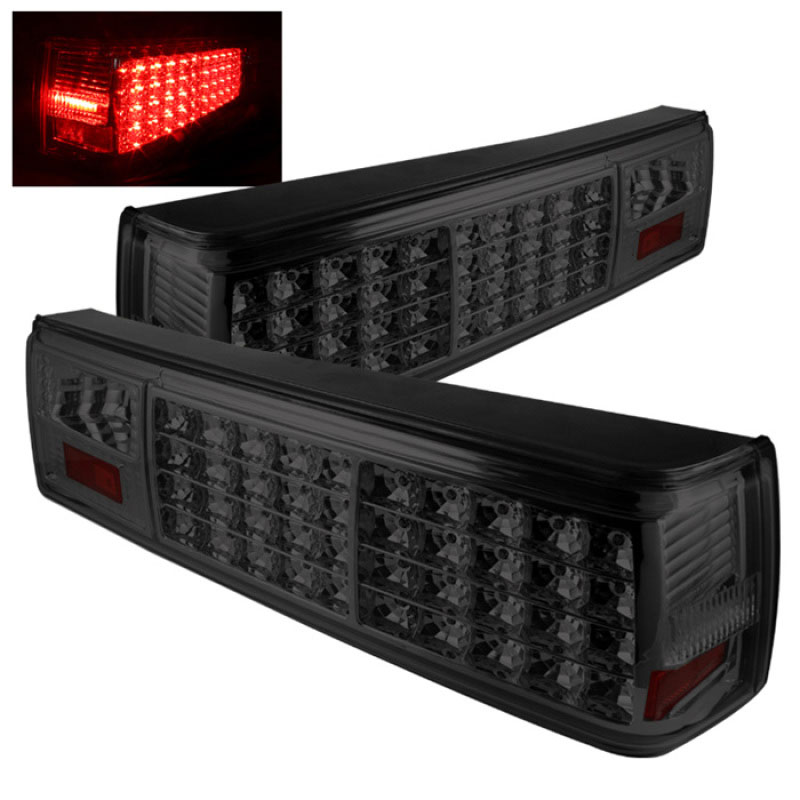 SPYDER 5013002 | xTune Ford Mustang LED Tail Lights - Smoke; 1987-1993