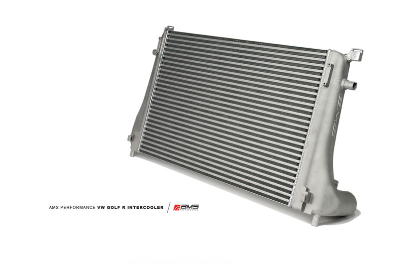 AMS ams.21.09.0001-1 | Performance 2015+ VW Golf R MK7 Front Mount Intercooler Upgrade w/Cast End Tanks; 2015-2021