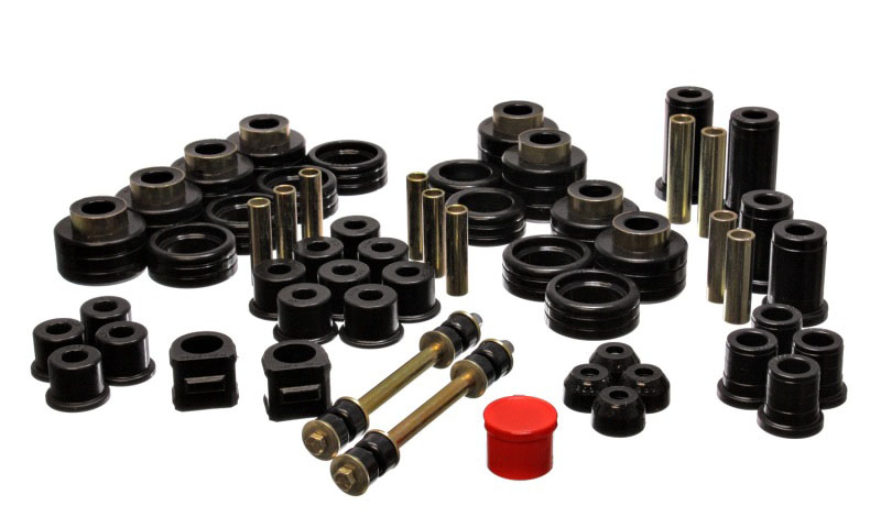 Energy Suspension 3.18101g | 88-98 Chevy/GMC 4WD Black Hyper-flex Master Bushing Set; 1988-1998