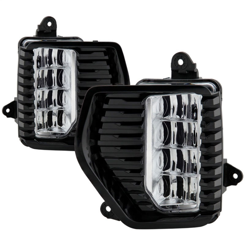 SPYDER 5087010 | Spyder GMC Sierra 1500 Denali Only 19-20 (Not for 2500/3500) OEM Style Full LED Fog w/ Switch- Clear; 2019-2022