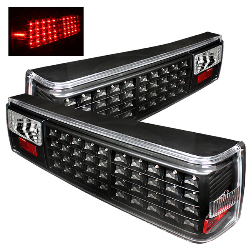 SPYDER 5012975 | xTune Ford Mustang LED Tail Lights - Black; 1987-1993